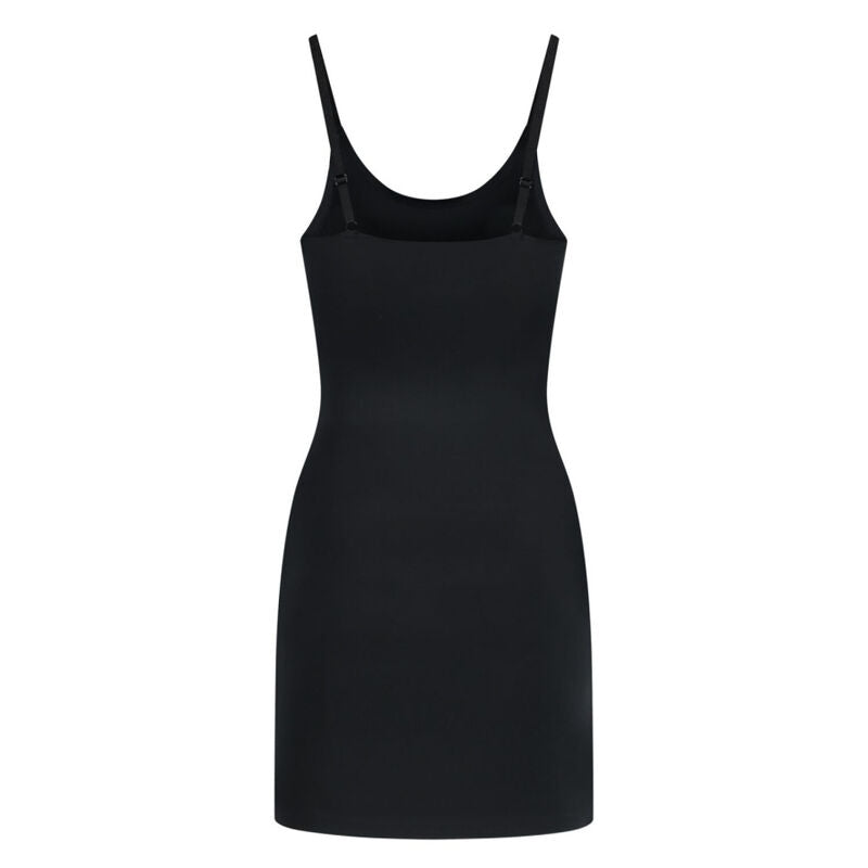 Vestido invisível BYE-BRA em bege com controlo de luz, ideal para usar sob roupa justa