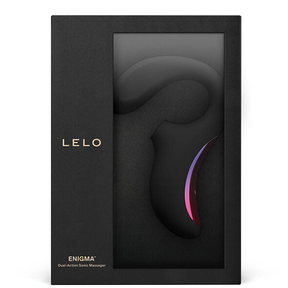Lelo Enigma Massageador de Dupla Ação Preto para estimulação clitoriana sônica e ponto G.