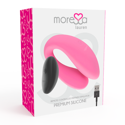 Vibrador de Casal MORESSA Lauren com Controle Remoto, para prazer duplo e estimulação simultânea.