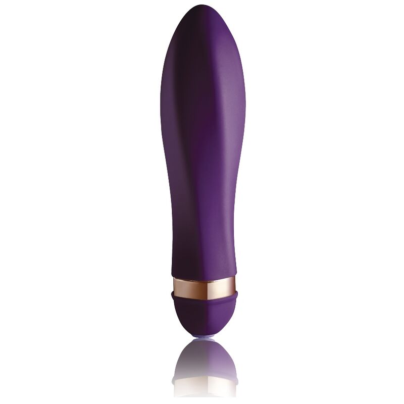 Close-up do Vibrador ROCKS-OFF Twister com 10 Modos de Vibração, mostrando seu design ergonómico e material de silicone aveludado.