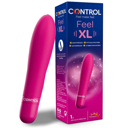 Bala Vibrante Control Feel XL para prazer vaginal intenso, com design ergonómico e textura suave.