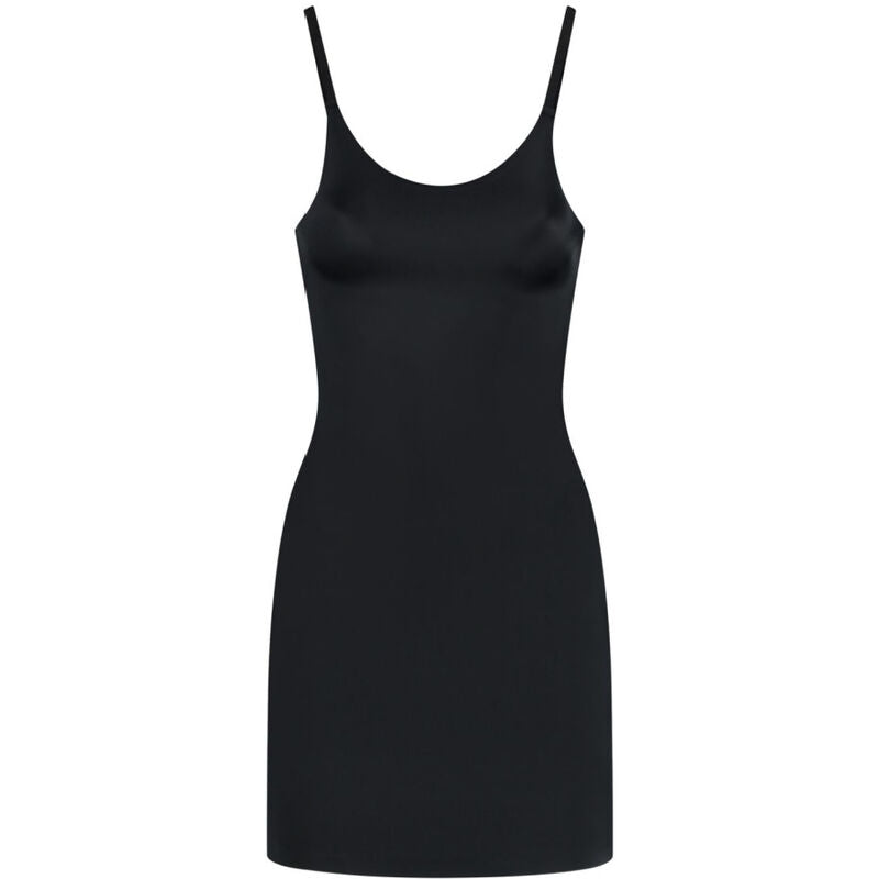 Vestido invisível BYE-BRA em bege com controlo de luz, ideal para usar sob roupa justa