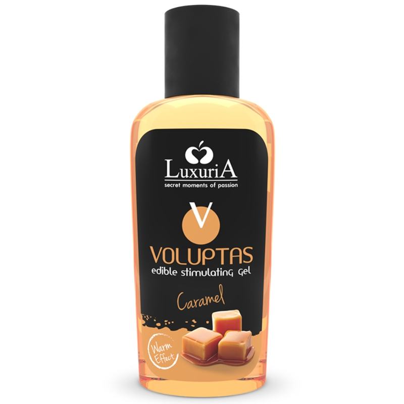 Gel de Massagem Comestível Voluptas Efeito Aquecedor - Caramelo 100 ML