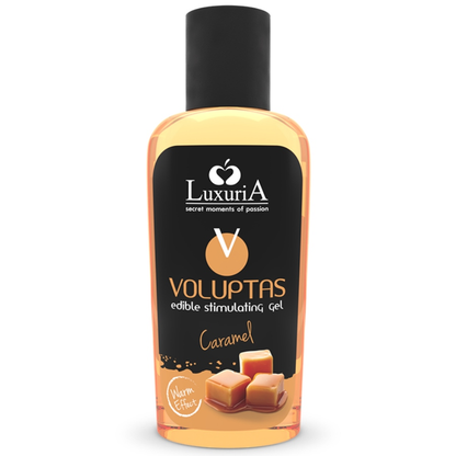 Gel de Massagem Comestível Voluptas Efeito Aquecedor - Caramelo 100 ML