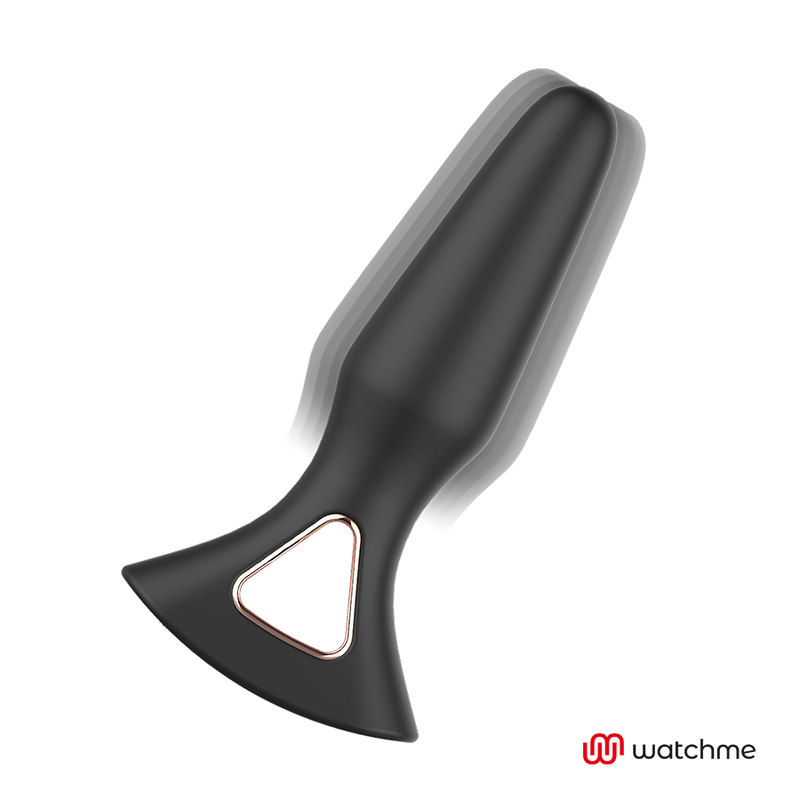 Detalhe do Vibrador Anal Plug ANBIGUO Alexandru com Controle Remoto WATCHME, mostrando seu design ergonómico e suave.