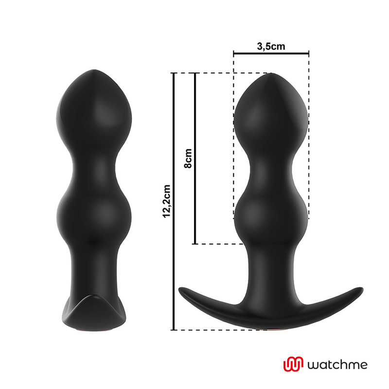 Vibrador anal ANBIGUO Tibério com controle remoto Watchme em silicone macio