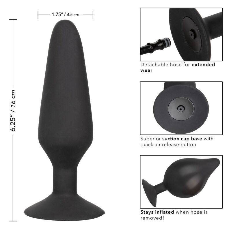 Plugue Anal Inflável de Silicone XL