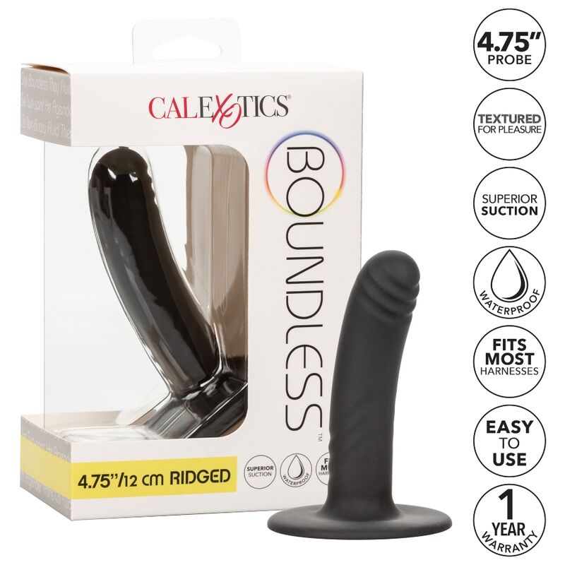 Dildo Boundless Curvo com Ventosa para Arnês - 12 cm