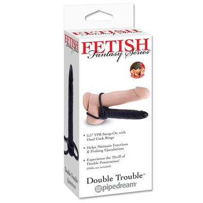Anel vibratório FETISH FANTASY SERIES para dupla penetração, feito de silicone macio e design ergonómico.