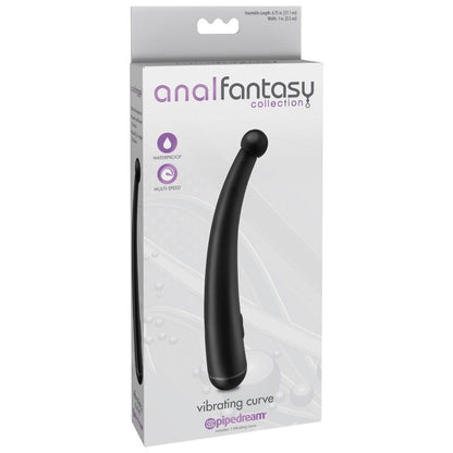 Vibrador curvo Anal Fantasy para estimulação anal e do P-Spot, mostrando o seu design ergonómico e ponta arredondada.