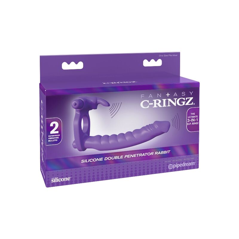 Vibrador Duplo de Silicone Coelho