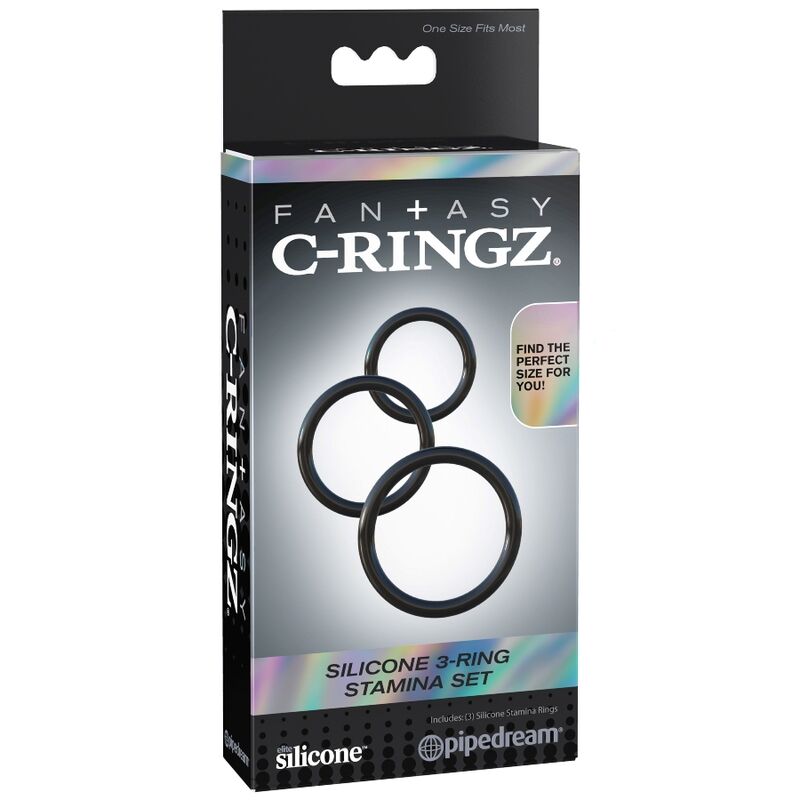 Anel Peniano Conjunto de Estamina de 3 Anéis de Silicone