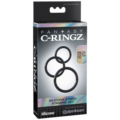 Anel Peniano Conjunto de Estamina de 3 Anéis de Silicone