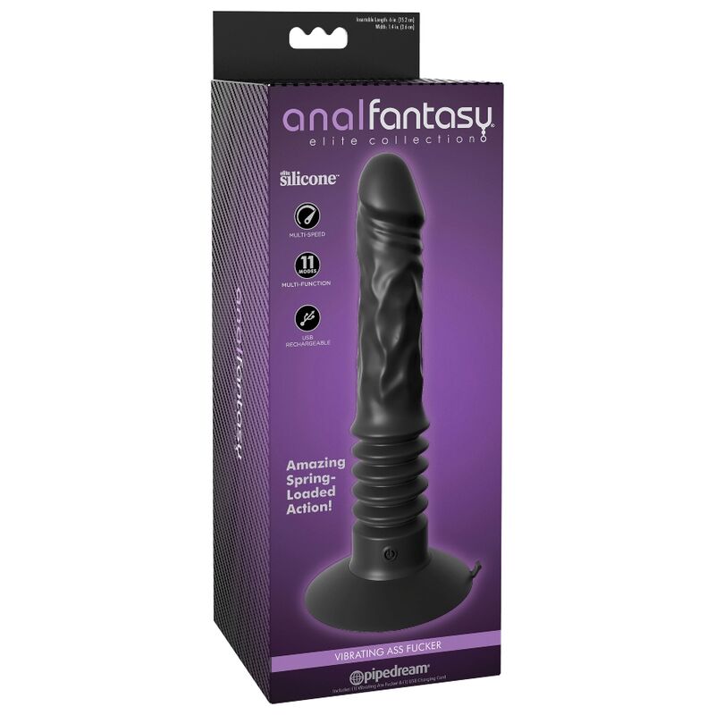 Vibrador Anal ANAL FANTASY ELITE COLLECTION com 11 modos de vibração e ventosa.