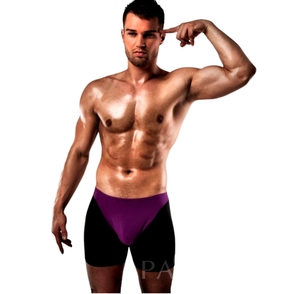 PASSION - BOXER 009 LILAC/PRETO LINGERIE ERÓTICA S/M