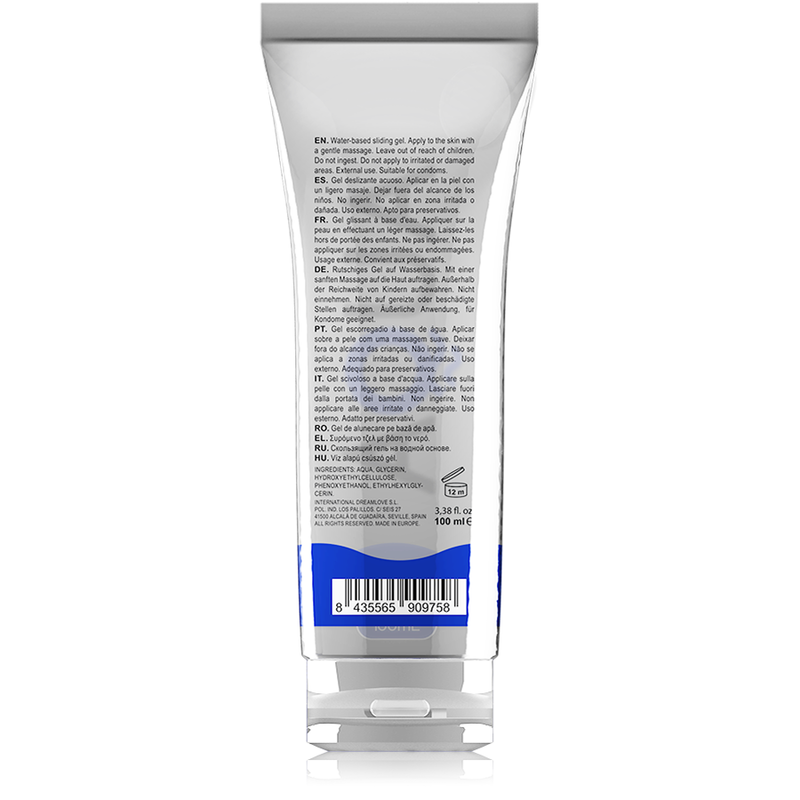 AQUA QUALITY Lubrificante À Base de Água 100ml, embalagem transparente.