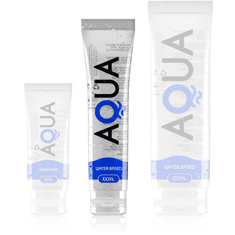 AQUA QUALITY Lubrificante À Base de Água 100ml, embalagem transparente.