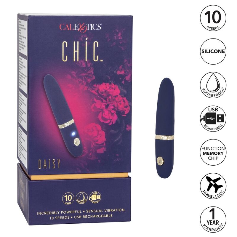 Mini Massageador Vibratório Chic Daisy com 10 Modos