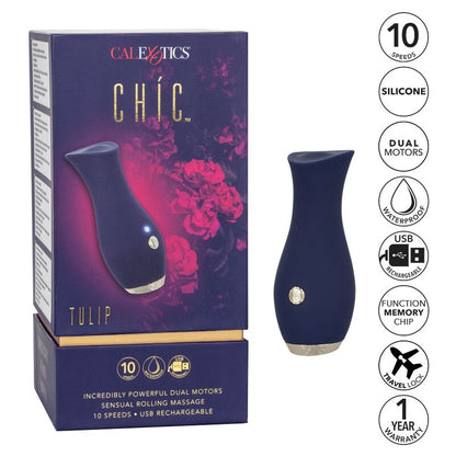 Massageador Corporal Chíc Tulip à Prova de Água com 10 Modos