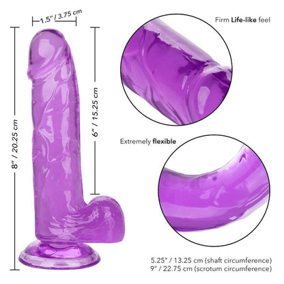 Dildo Realista Queen Roxo 15.3 cm