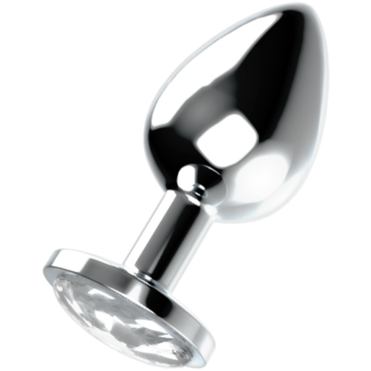 OHMAMA Plug Anal Metálico com Cristal Elegante L, detalhe do design e do cristal decorativo