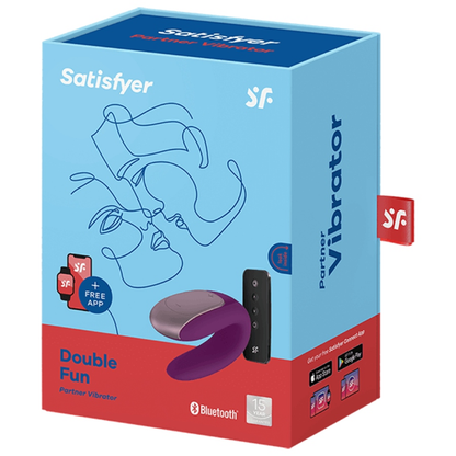 Vibrador Satisfyer Double Fun Roxo para Casais com Controlo Via App