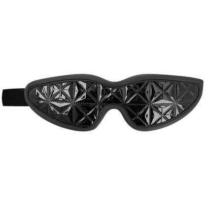 Máscara Cega BEGME Black Edition Premium em couro vegano elástico para BDSM