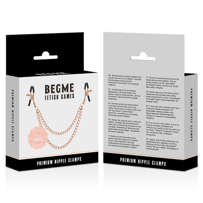 Pinças de Bico BEGME Black Edition Premium, perfeitas para estimulação BDSM, em aço inoxidável e alumínio sem níquel.