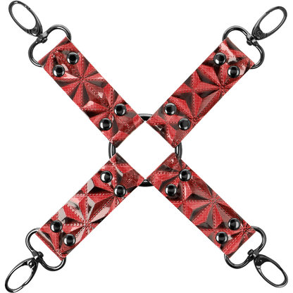 Gravata BDSM de Pescoço BEGME Red Edition em couro vegano para bondage.