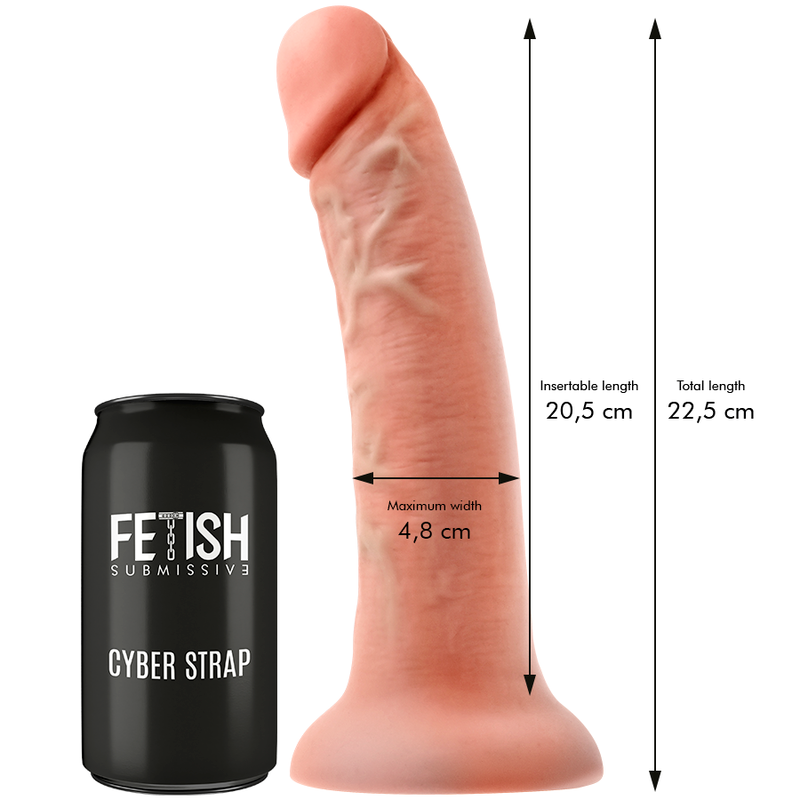 Arnês Fetish Submissive Cyberstrap com Dildo Vibratório Realista e Controle Remoto Watchme L