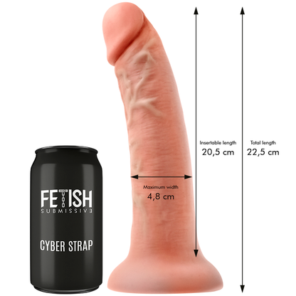 Arnês Fetish Submissive Cyberstrap com Dildo Vibratório Realista e Controle Remoto Watchme L