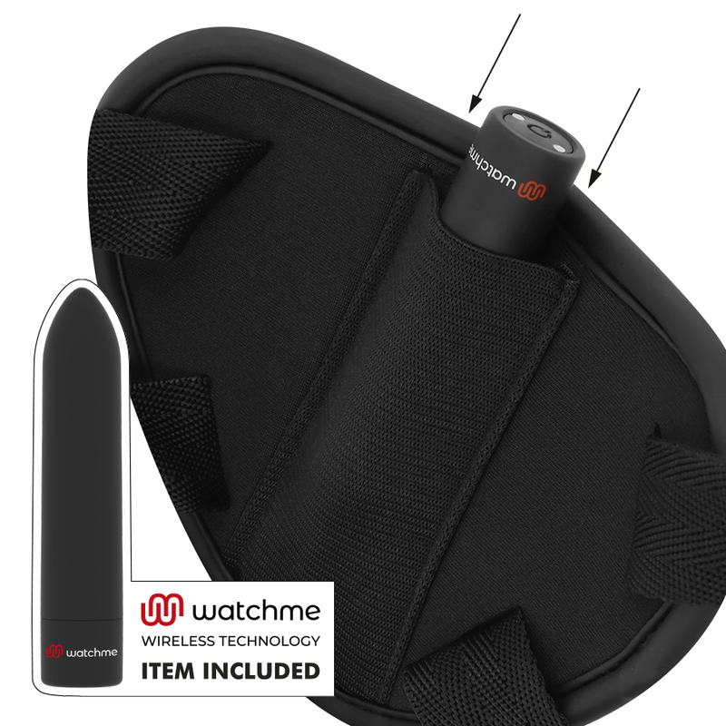 Imagem do Arnês Dildo Vibratório Fetish Submissive Cyber Strap com controle WATCHME
