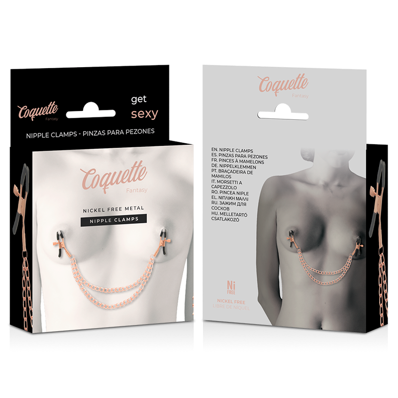 COQUETTE CHIC DESIRE Pinças de Mamilos de Metal com Corrente
