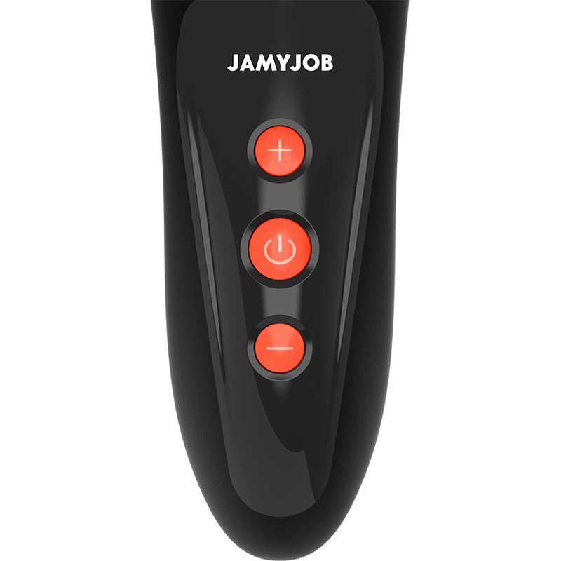 Jamyjob Masturbador Masculino Pulsar, um brinquedo sexual ergonômico de silicone com modos de vibração e pulsação.