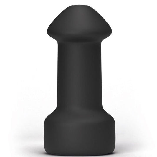 Masturbador Masculino Conexo ALL BLACK de 17cm, mostrando design ergonómico e material seguro.