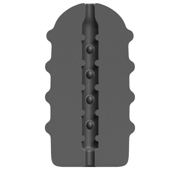 Masturbador masculino All Black Bumpy com textura estimulante interna e externa.