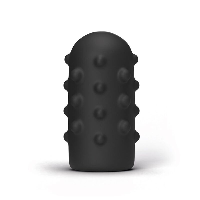 Masturbador masculino All Black Bumpy com textura estimulante interna e externa.