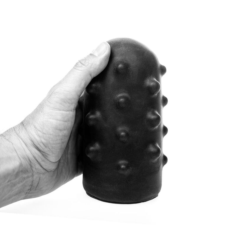 Masturbador masculino All Black Bumpy com textura estimulante interna e externa.