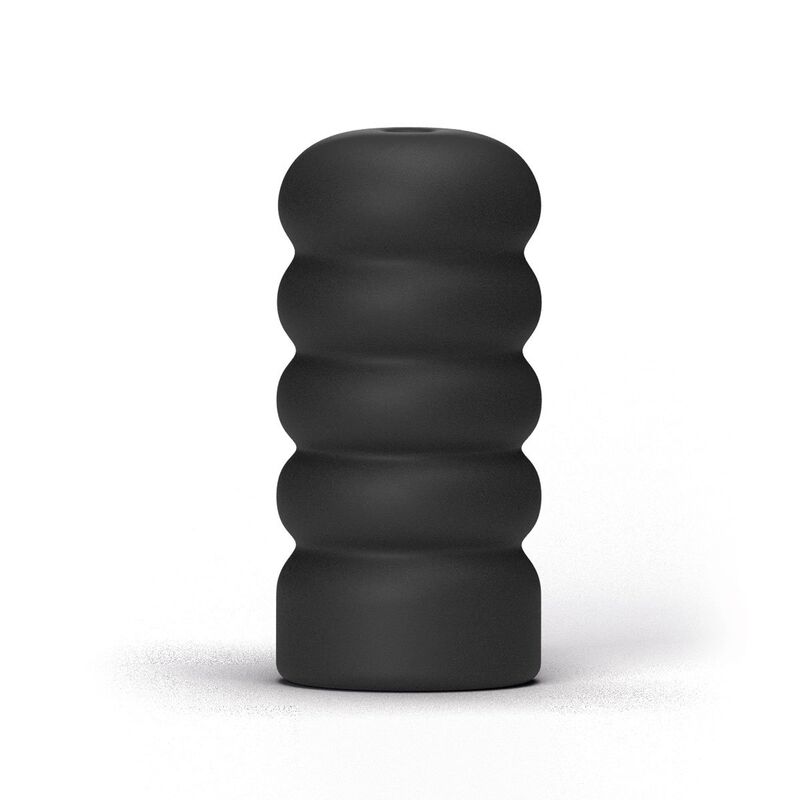 Masturbador masculino ALL BLACK Twink com design espiral e nervuras internas.
