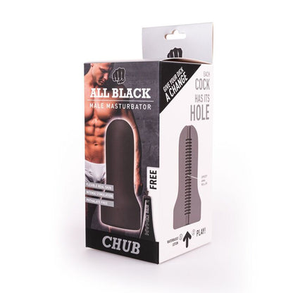 Masturbador masculino ALL BLACK Loop com design ergonómico e textura interna sulcada.