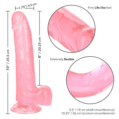 Dildo Realista Queen Tamanho Grande Rosa 20.3 CM