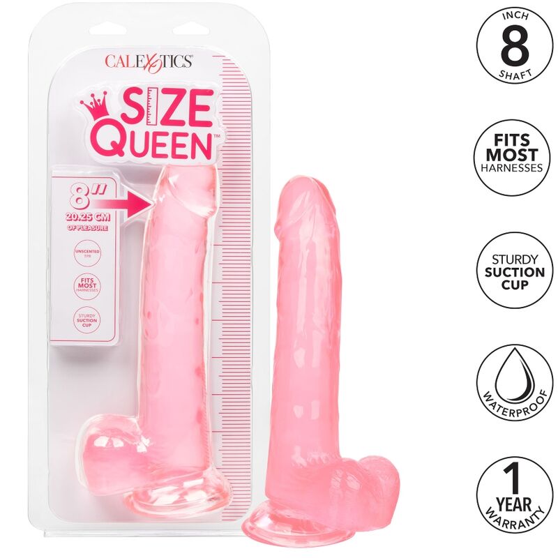 Dildo Realista Queen Tamanho Grande Rosa 20.3 CM