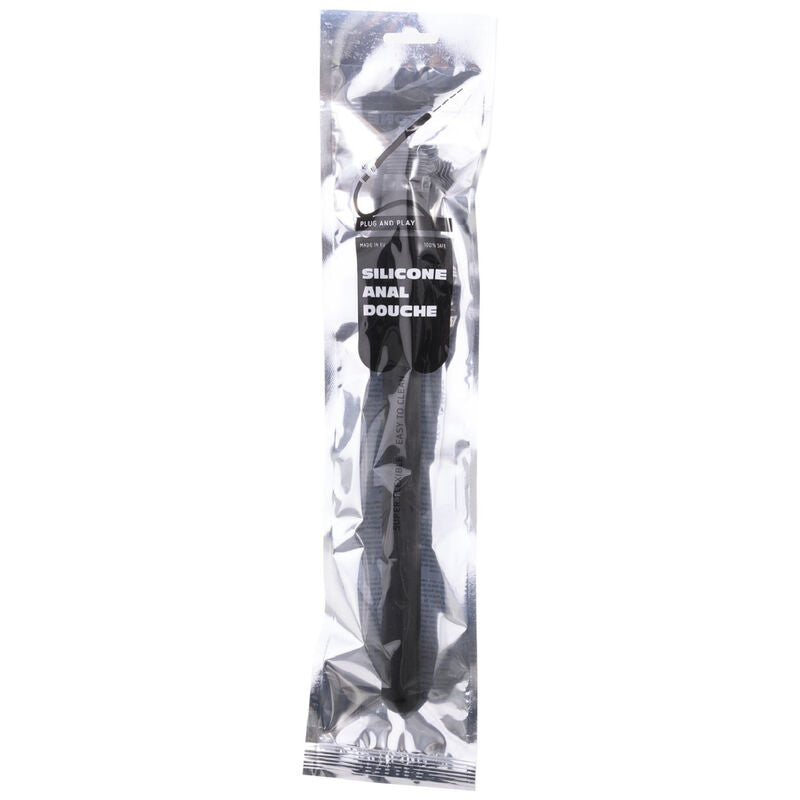 ALL BLACK Rolha de Silicone Anal para Chuveiro Higiénico 27 CM, ideal para uma limpeza íntima eficaz.