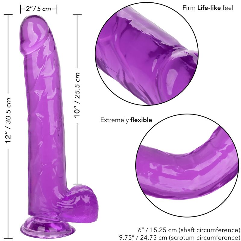 Dildo Size Queen Roxo de 25.5 cm