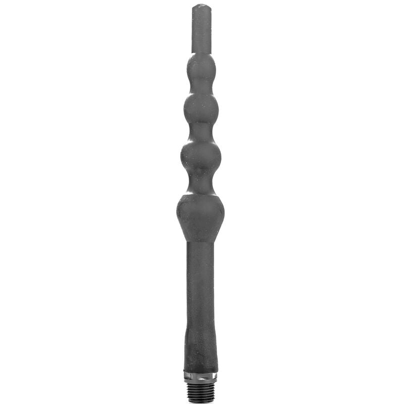 Ducha Anal ALL BLACK Silicone Flexível 27cm para higiene íntima.