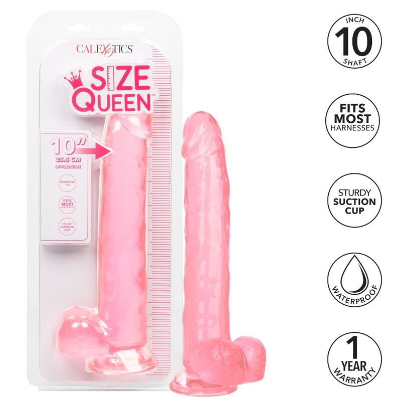 Dildo Realista Size Queen Rosa com Ventosa e 25.5 cm