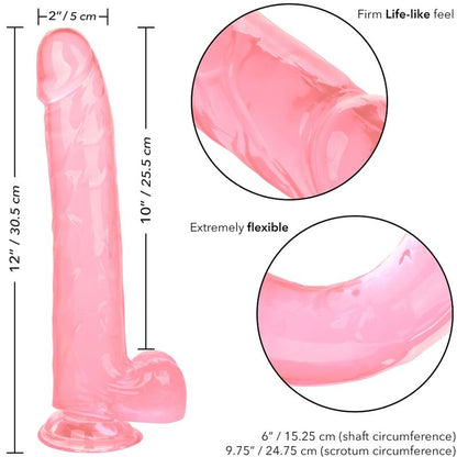 Dildo Realista Size Queen Rosa com Ventosa e 25.5 cm