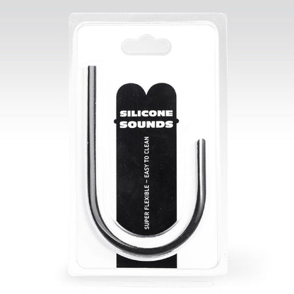 Sonda uretral ALL BLACK de silicone flexível de 8mm, para exploração e prazer íntimo.