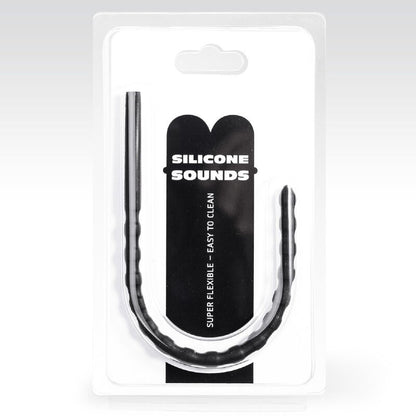 Sonda uretral ALL BLACK de silicone flexível 8/10 MM para exploração e prazer seguro.