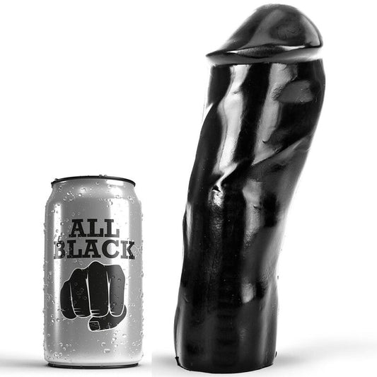 ALL BLACK Dildo Realístico 20 CM com superfície lisa e cor preta para prazer autêntico.